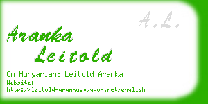 aranka leitold business card